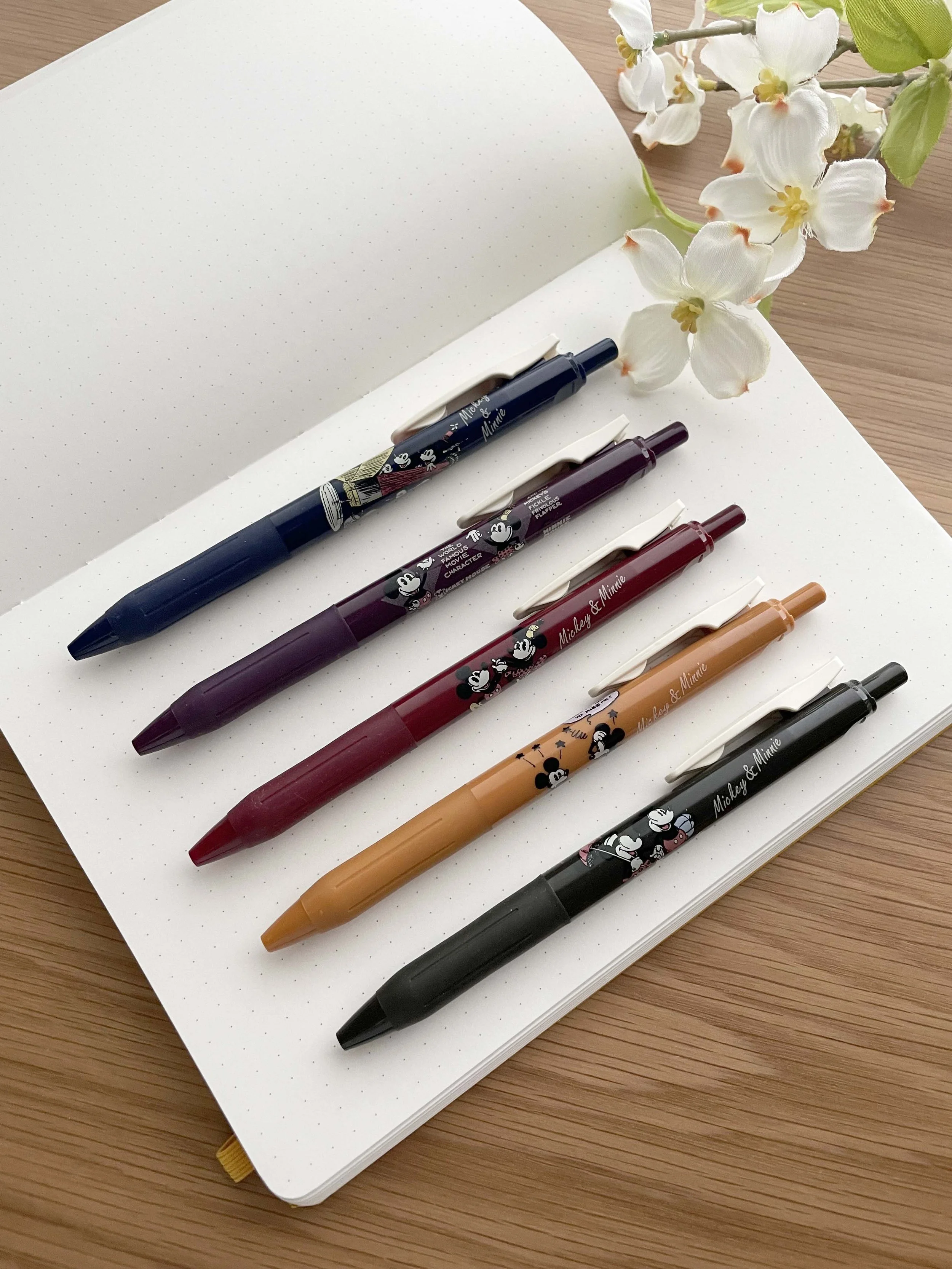 Sarasa Vintage Color Gel 05mm Pen Set - Disney Mickey and Minnie